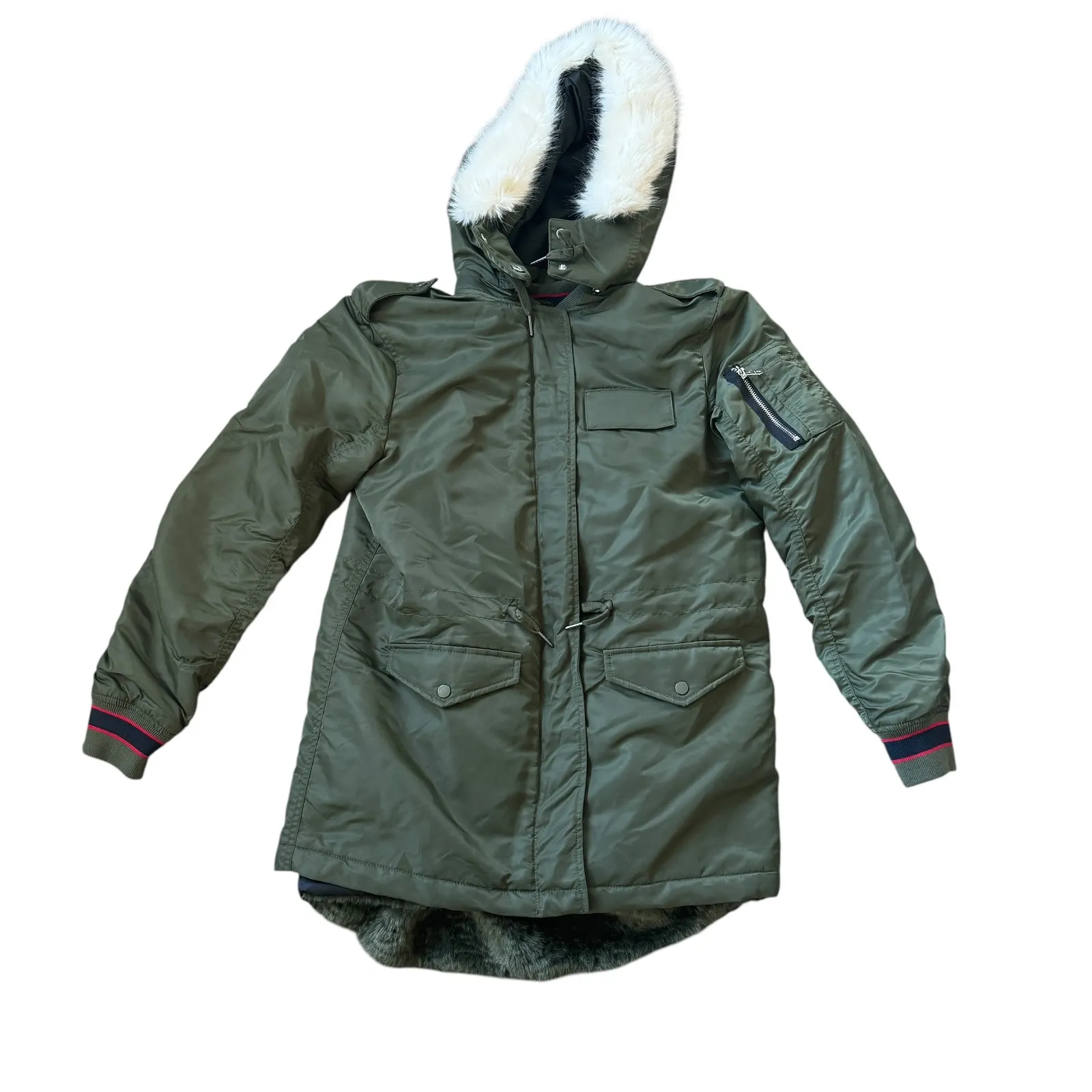 Sandro Green Hooded Parka - Image 3