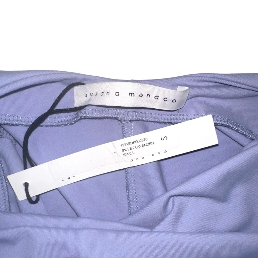 NWT Susana Monaco Halter Cut Out Back Purple Bodycon Mini Dress SMALL - Image 5