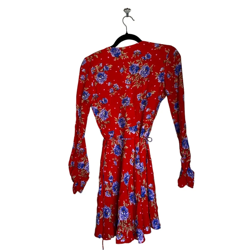 NWT ZARA FLORAL WRAP DRESS CHIFFON FABRIC BLOGGERS FAV - Image 7