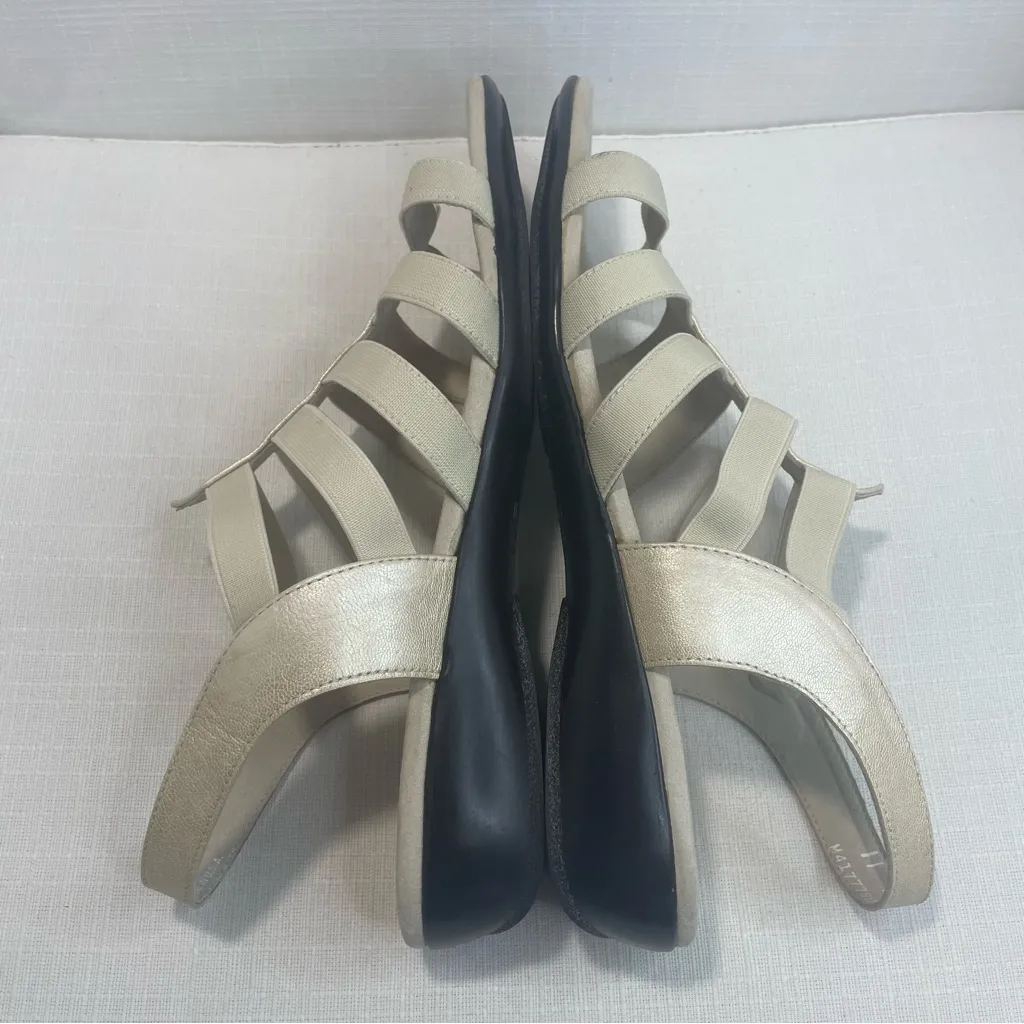 Munro Darian II Strappy Sandals Beige & Gold Women’s Size 11 WW - Image 11