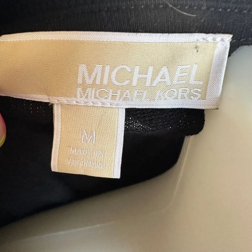 Michael Kors Black Long Sleeve Sweatshirt With Sequin MK Logo Size Medium - Image 9