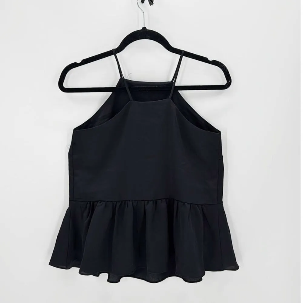 The Limited black peplum size S square neckline thin spaghetti straps  neutral - Image 2