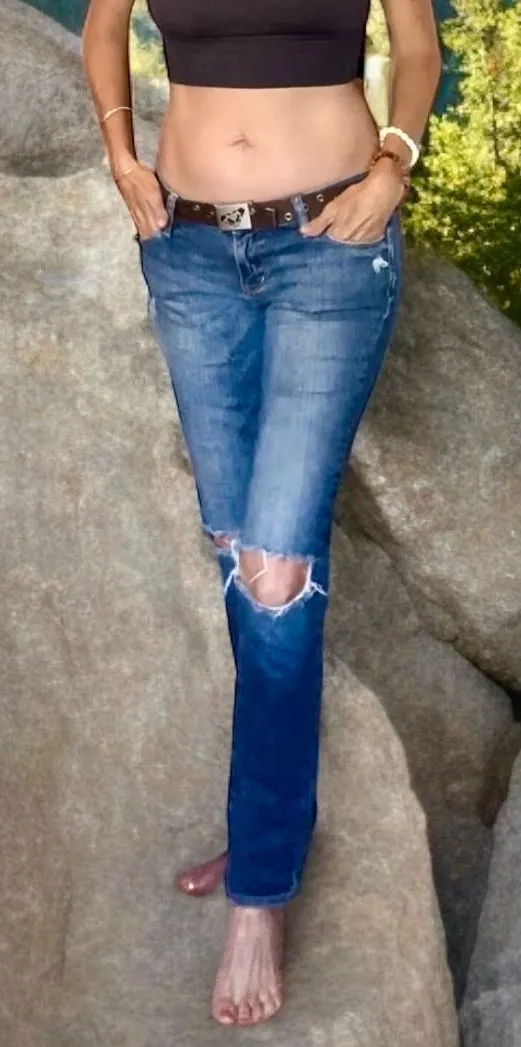 BKE Stella Super Skinny Jeans Distressed Ripped Blue Wash Women's Size 27 - Image 1