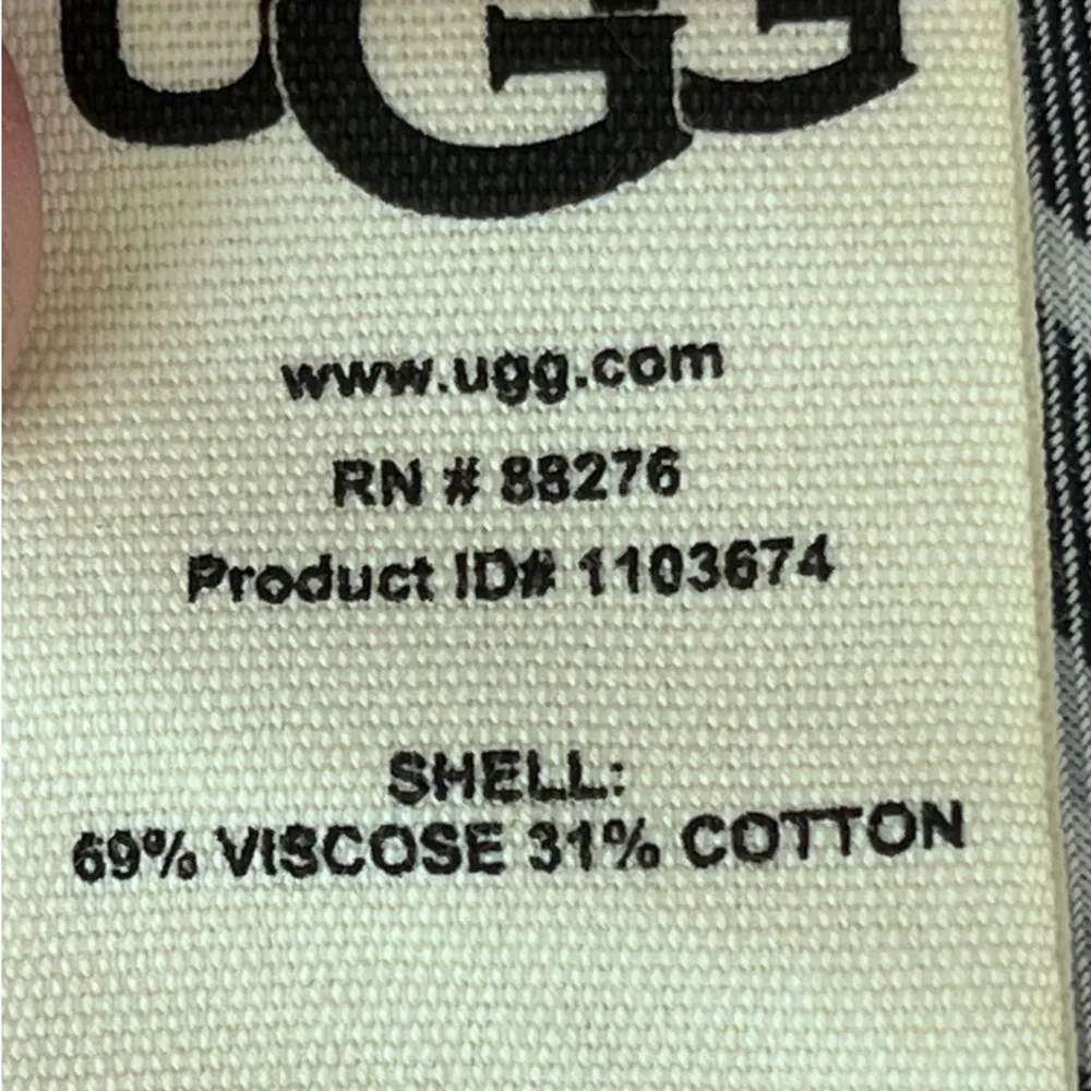 UGG Laura Gray Striped Long Sleeve Night Dress Womens Size Large Hygge Comfycore - Image 5