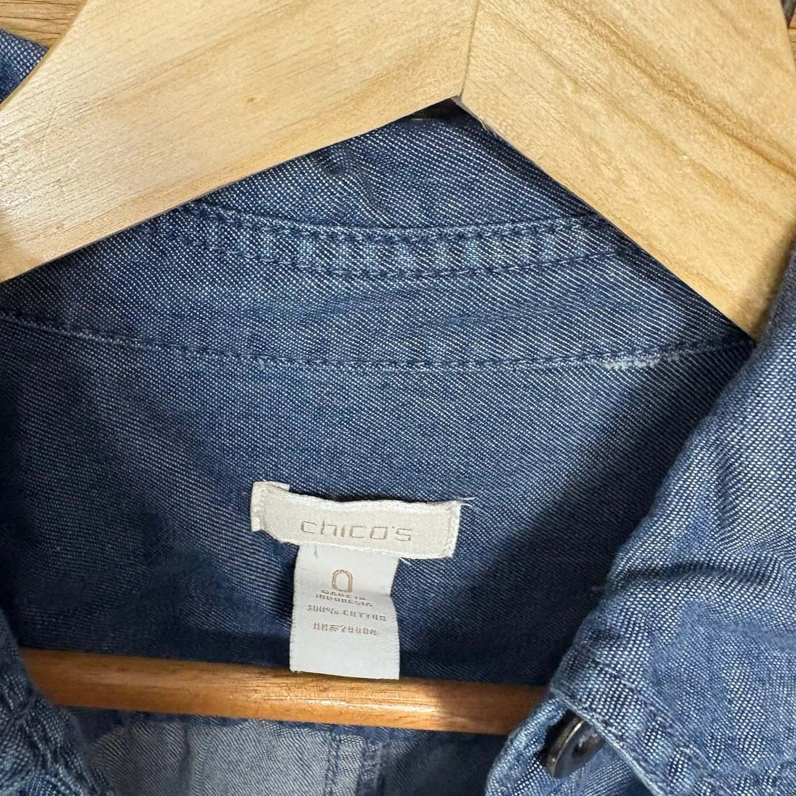 Chico’s Denim Button Up Dress Size 0 (Size 4) - Image 7