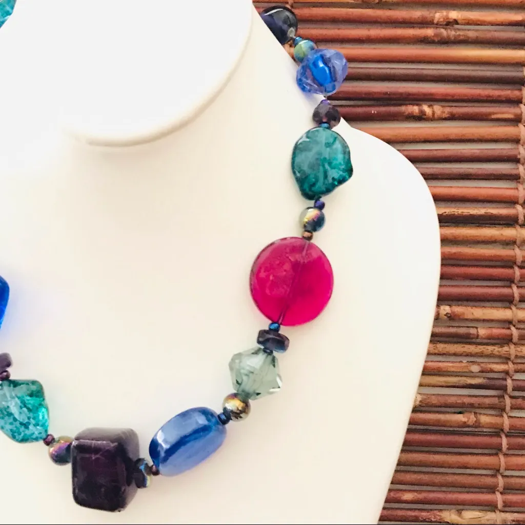 Chico's Chunky Colorful Bead Necklace - Image 3