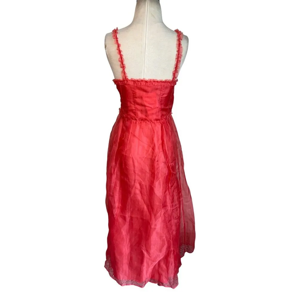 Ulla Johnson Gisele Dress in Desert Rose 2 New Womens Midi Silk Cocktail - Image 7