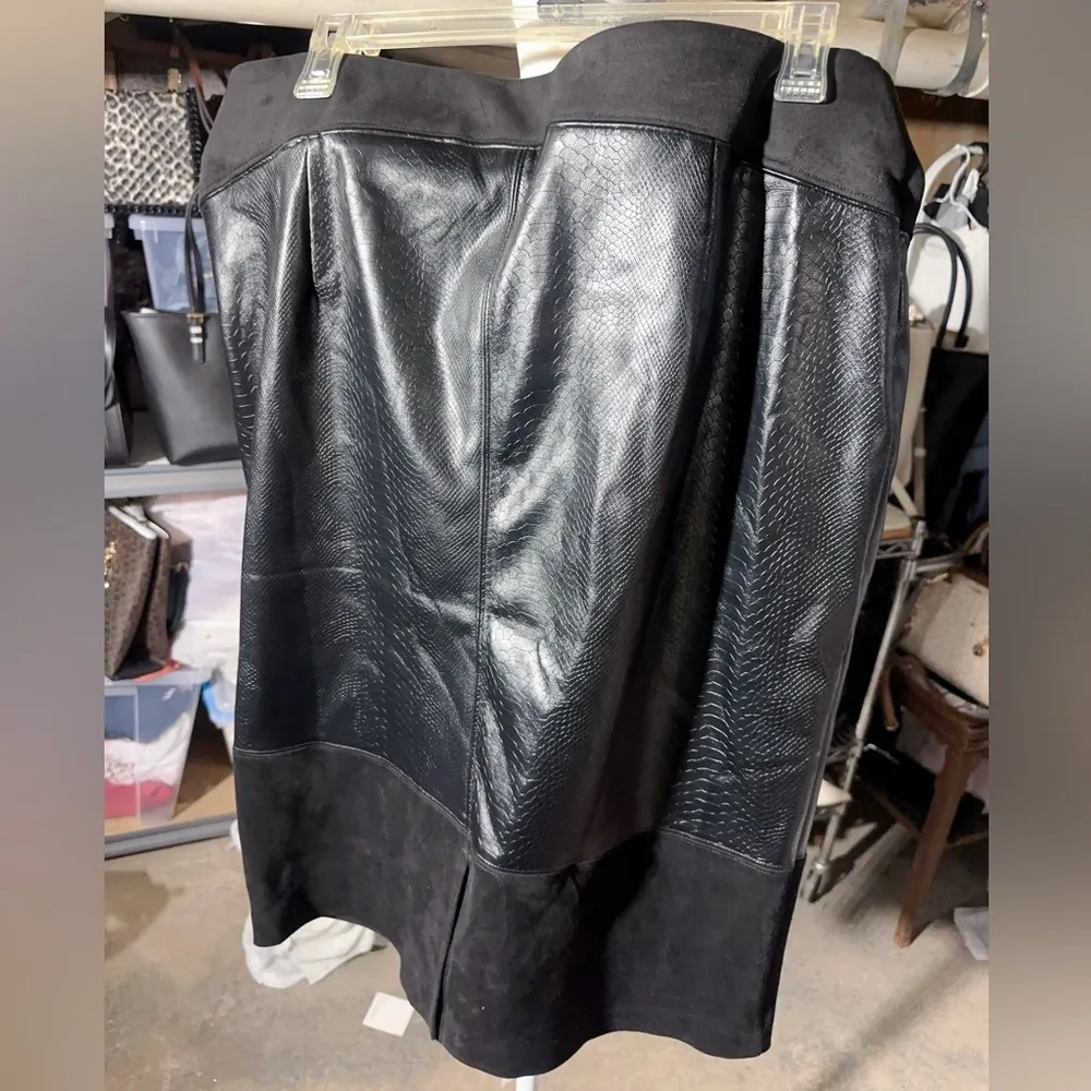 Marc New York black snake print leather part velvet full control waistband $59 - Image 3