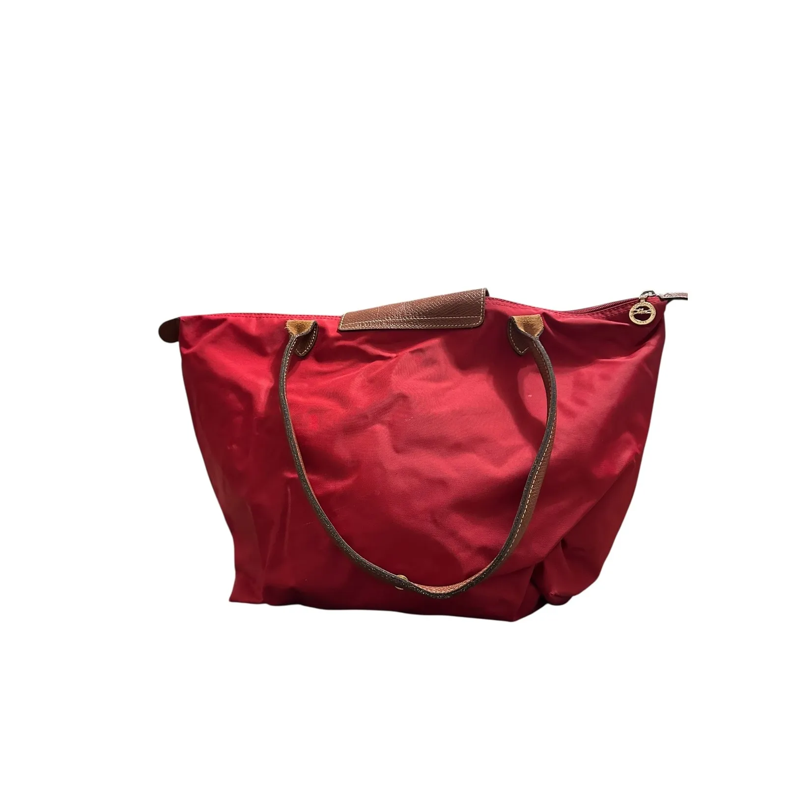 Longchamp  Le Pliage Large Tote Bag‎ Red Nylon Shoulder Bag - Image 5