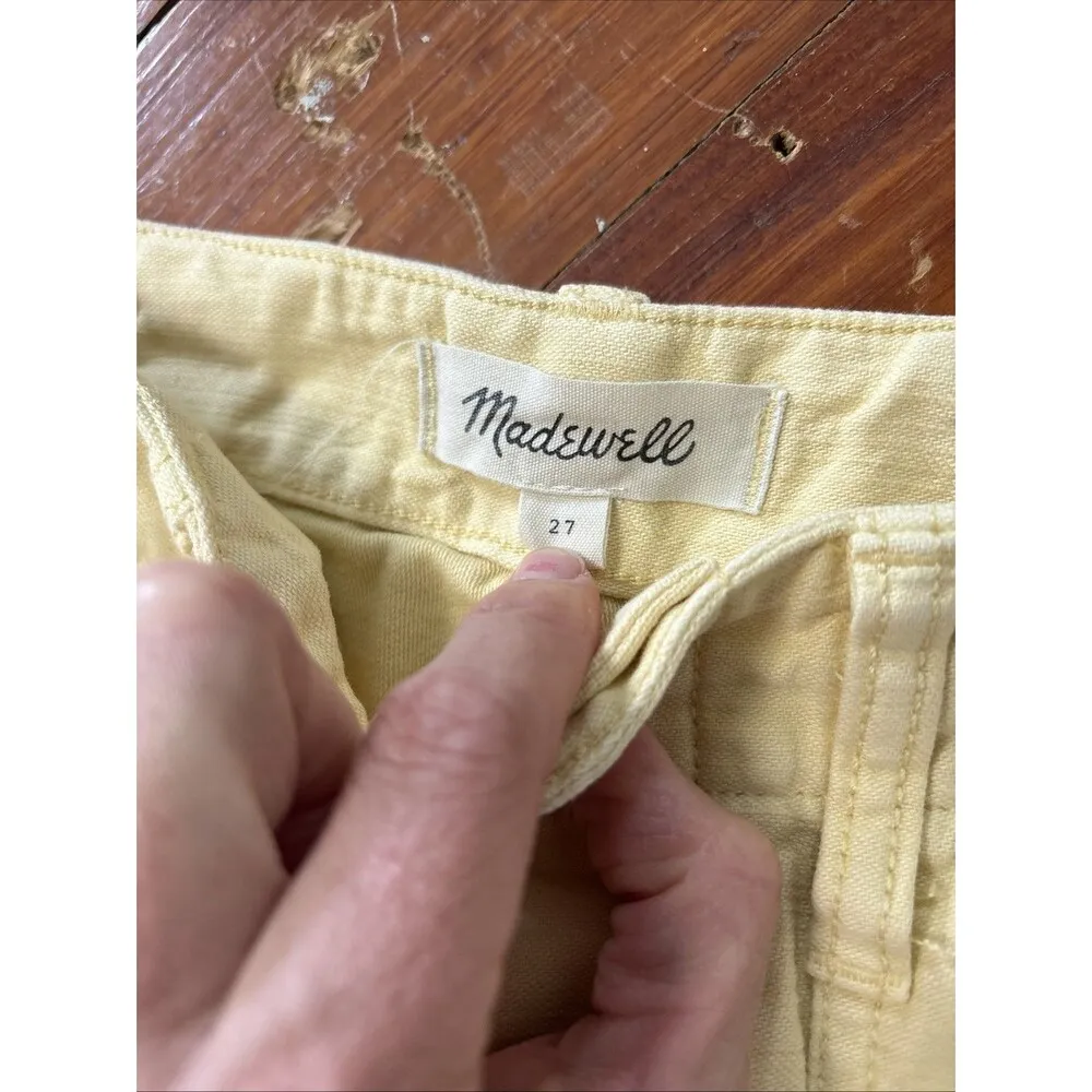 Madewell Griff High Waist Tapered Fatigue Pants Size 27 Yellow Carpenter Chinos - Image 2