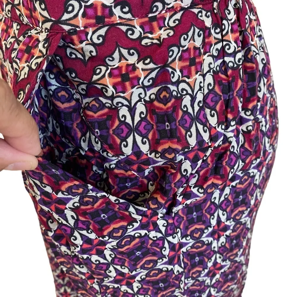 Warehouse Magenta Batik Print Fitted Sheath Dress Purple Size 10 - Image 7