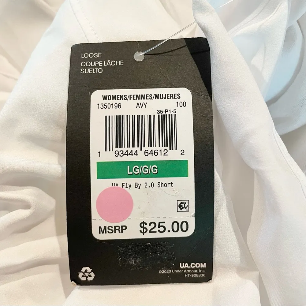 Fly By 2.0 Activewear Shorts in White Large NWT - Image 10