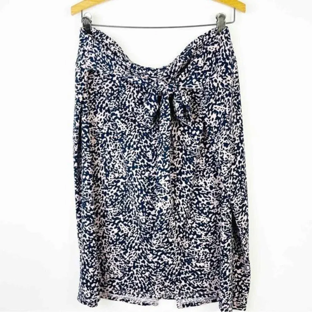 14th & UNION Purple Pink Leopard Print Midi Skirt‎ Size 3X - Image 4