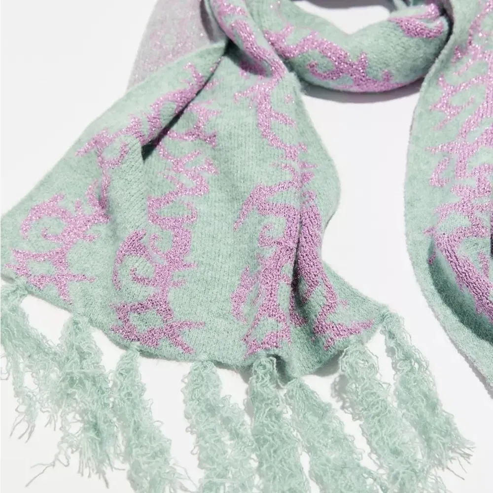 Urban Outfitters Ellie Knit Blanket Scarf NWT - Sky Blue - Image 2