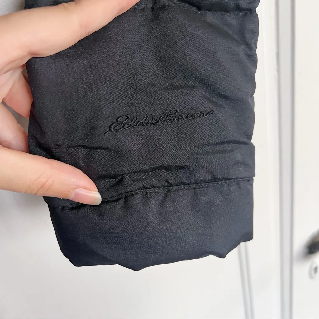 Eddie Bauer • Yukon Classic Down Jacket black puffer quilted hood faux fur - Image 9