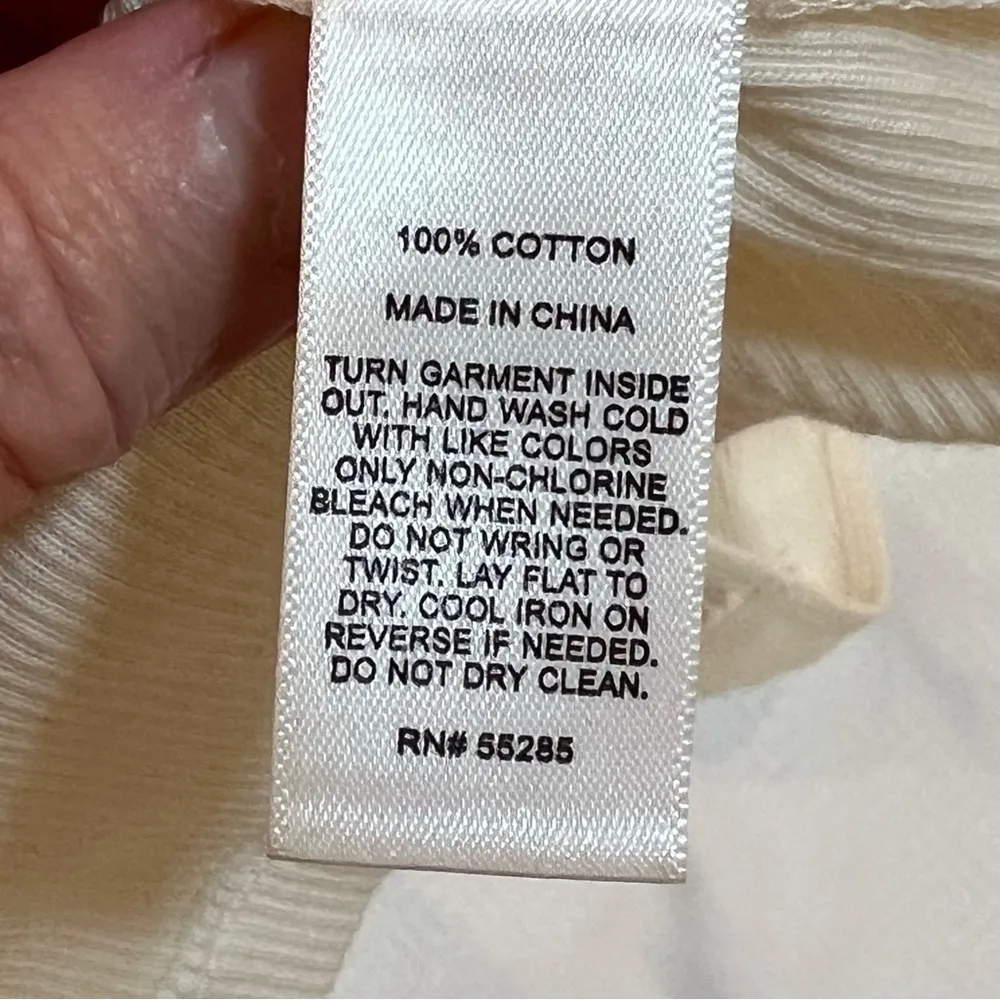 EXPRESS tank top small petite tiny sequins on front cream color - Image 5