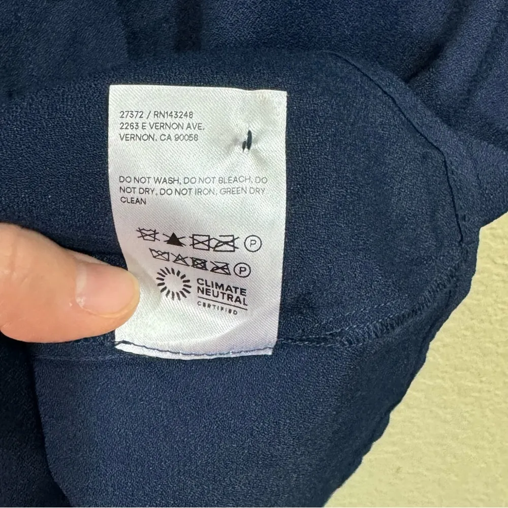 Reformation Women's Navy Lucian Mini Dress Size 2 Heart Button Preppy Party 90's - Image 12