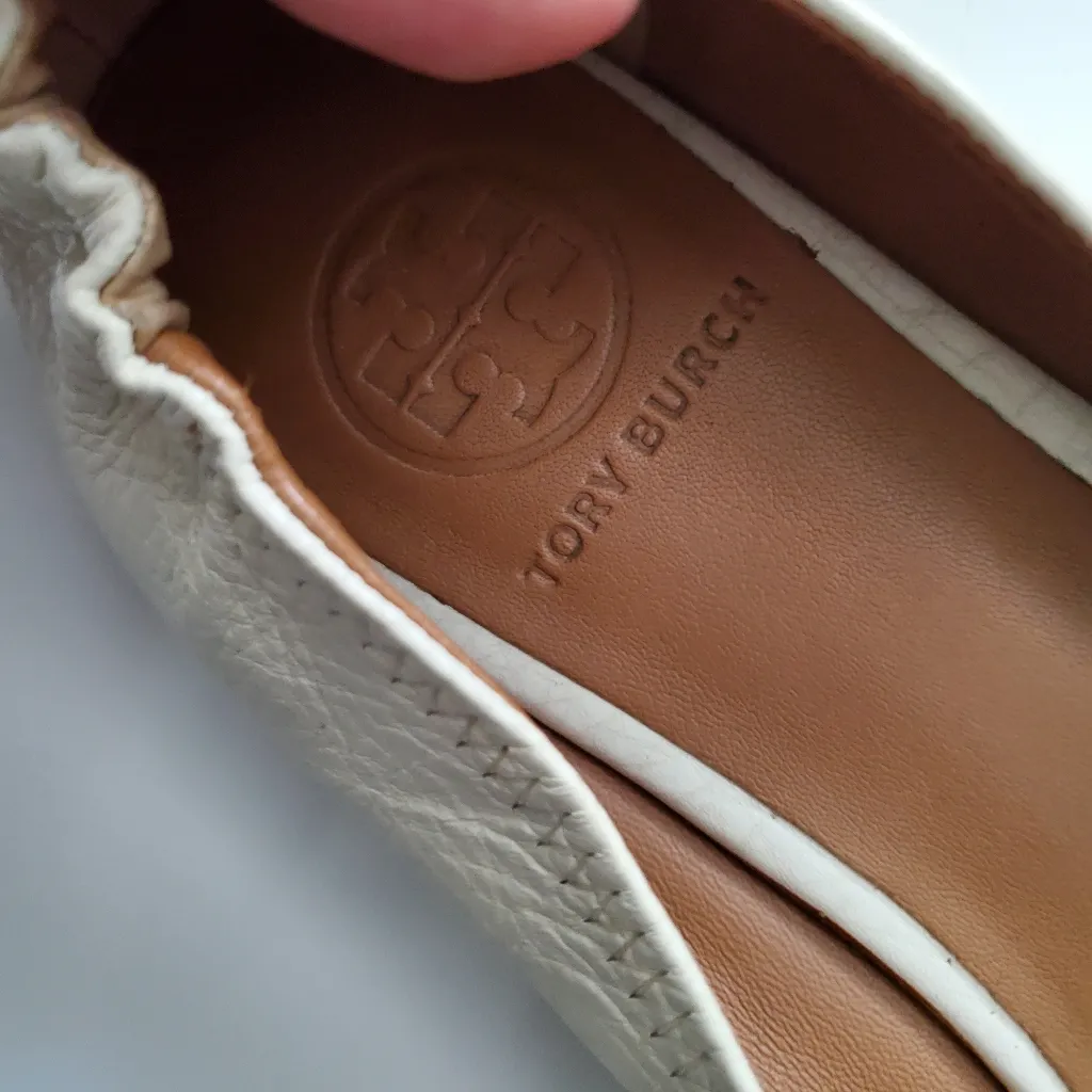 Tory Burch Joy Ivory Leather Espadrille Flats - Image 6