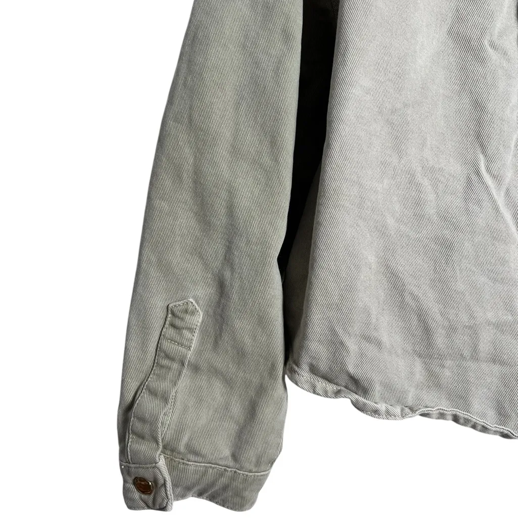 Zara Green Women’s 100% Cotton Long Sleeves‎ Jean Denim Jacket Medium Casual - Image 5