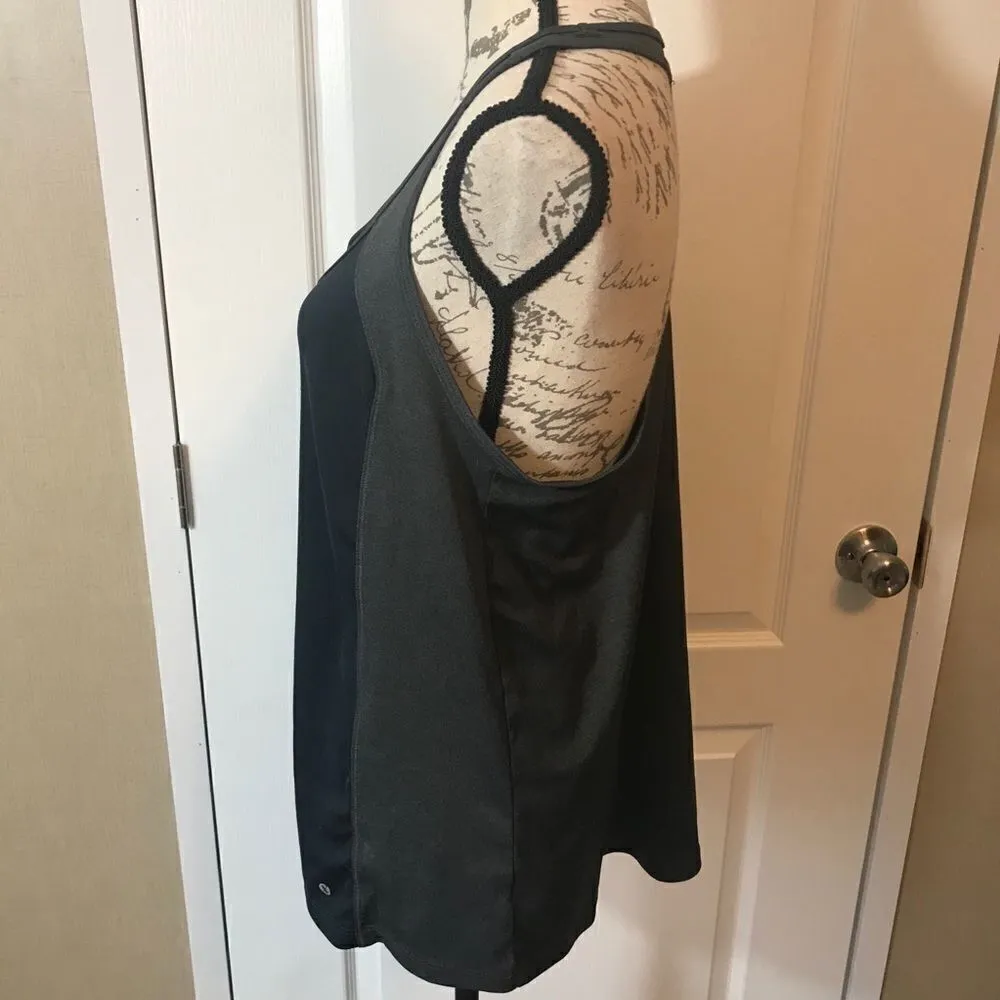 Xersion  large slim fit athletic tank gray black - Image 5