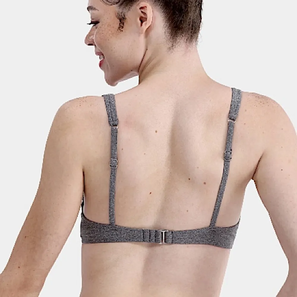 Silver Glitter Bikini Top Size Medium Gray - Image 4