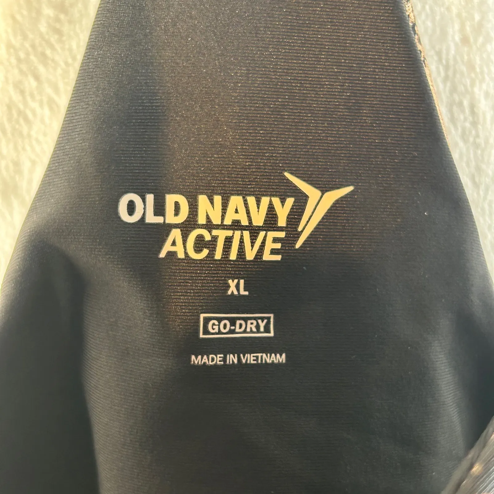 Old Navy Active Black Rose Gold Marble Print Crop Tank Top Women's XL Go Dry - Image 3