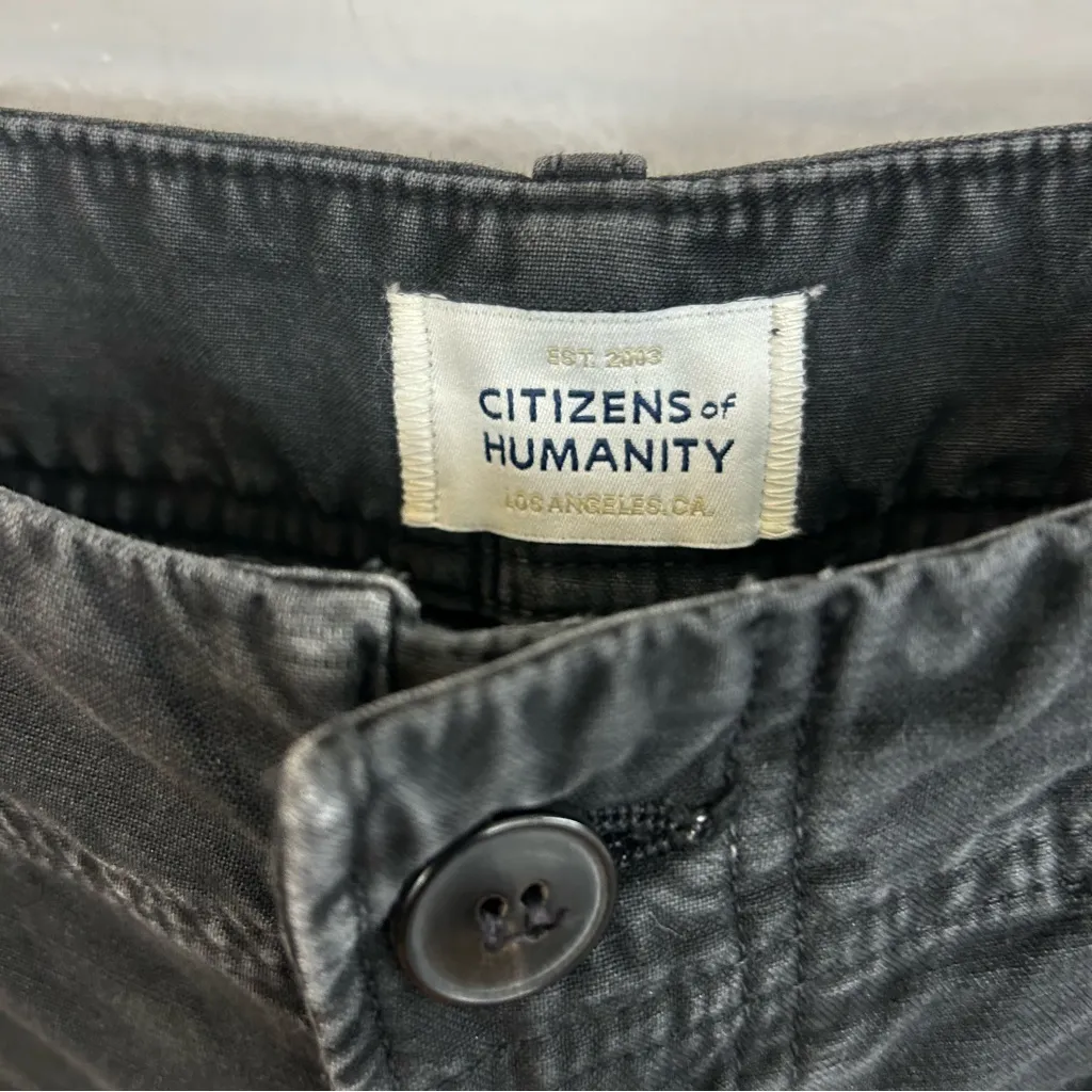Citizens of Humanity Carter Utility Cotton Pant in Washed Black/Grey Size 28 - Image 9