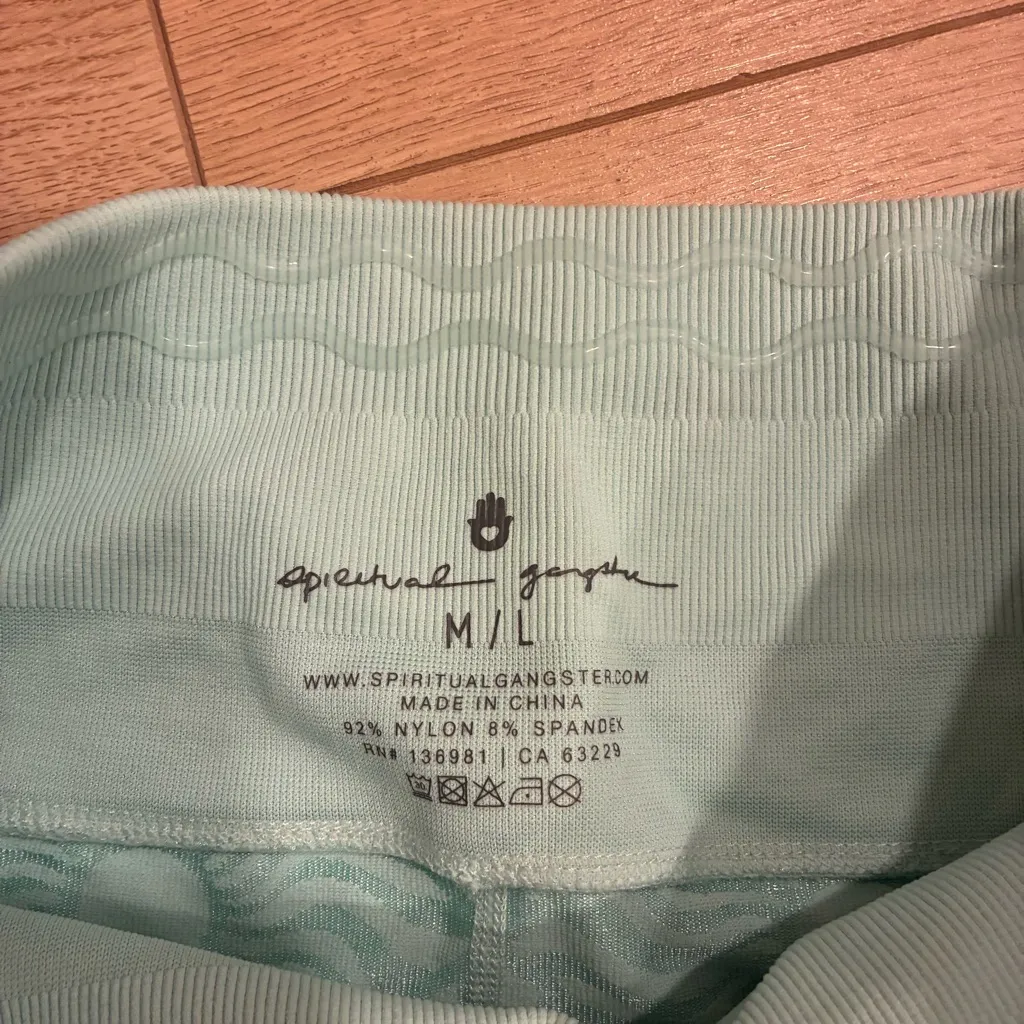 Spiritual Gangster Love Sculpt Jacquard Legging Beachglass Sun Tile Size M/L - Image 6