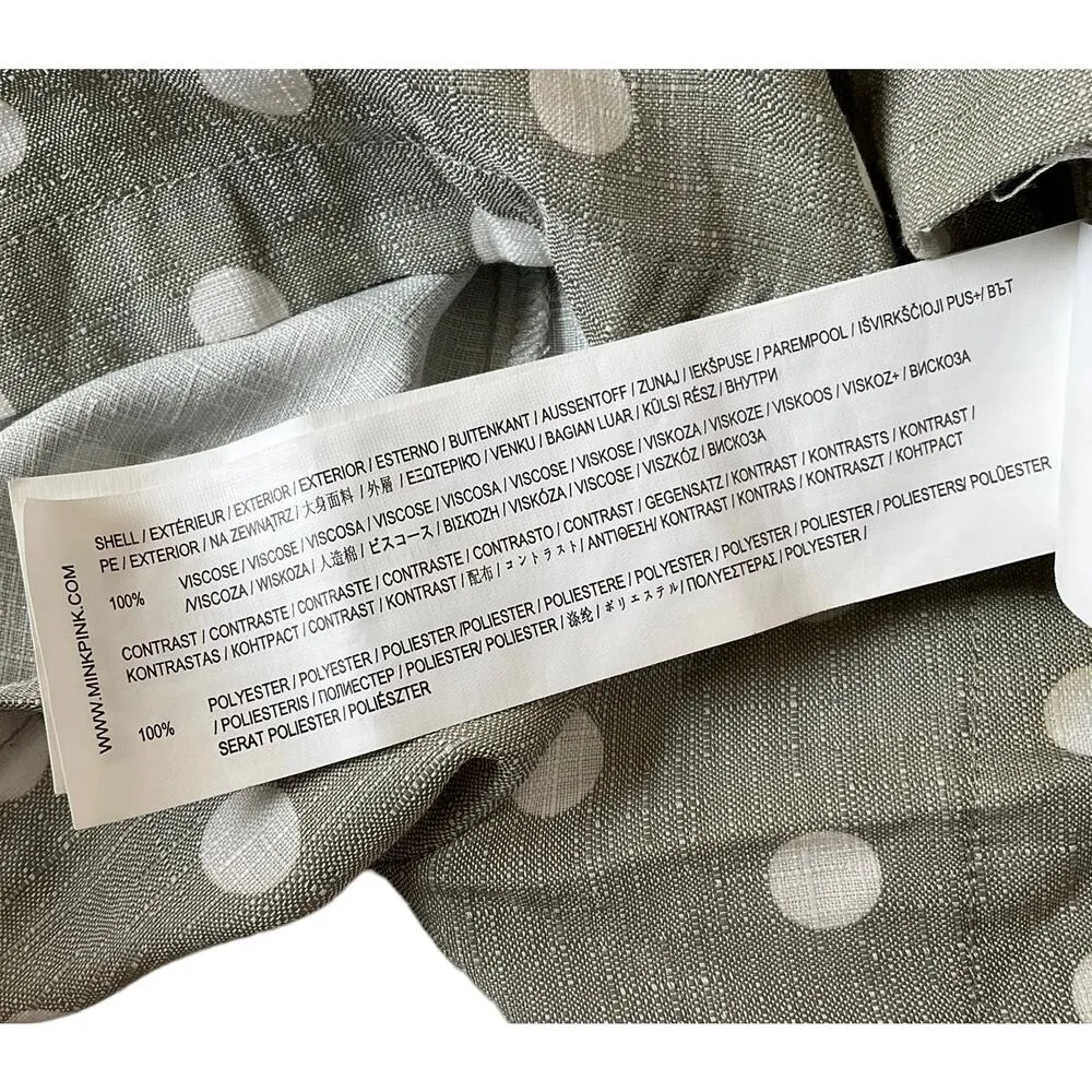 Mink Pink Multicolor Floral Polka Dot Romper Women's Size Medium | 50-35 - Image 4