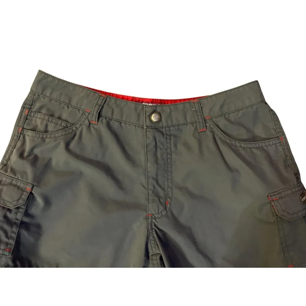 O’Neill Cargo Shorts Juniors 3 Gray Red Surf West Coast Beach Style Low Rise Y2K Size undefined - Image 7