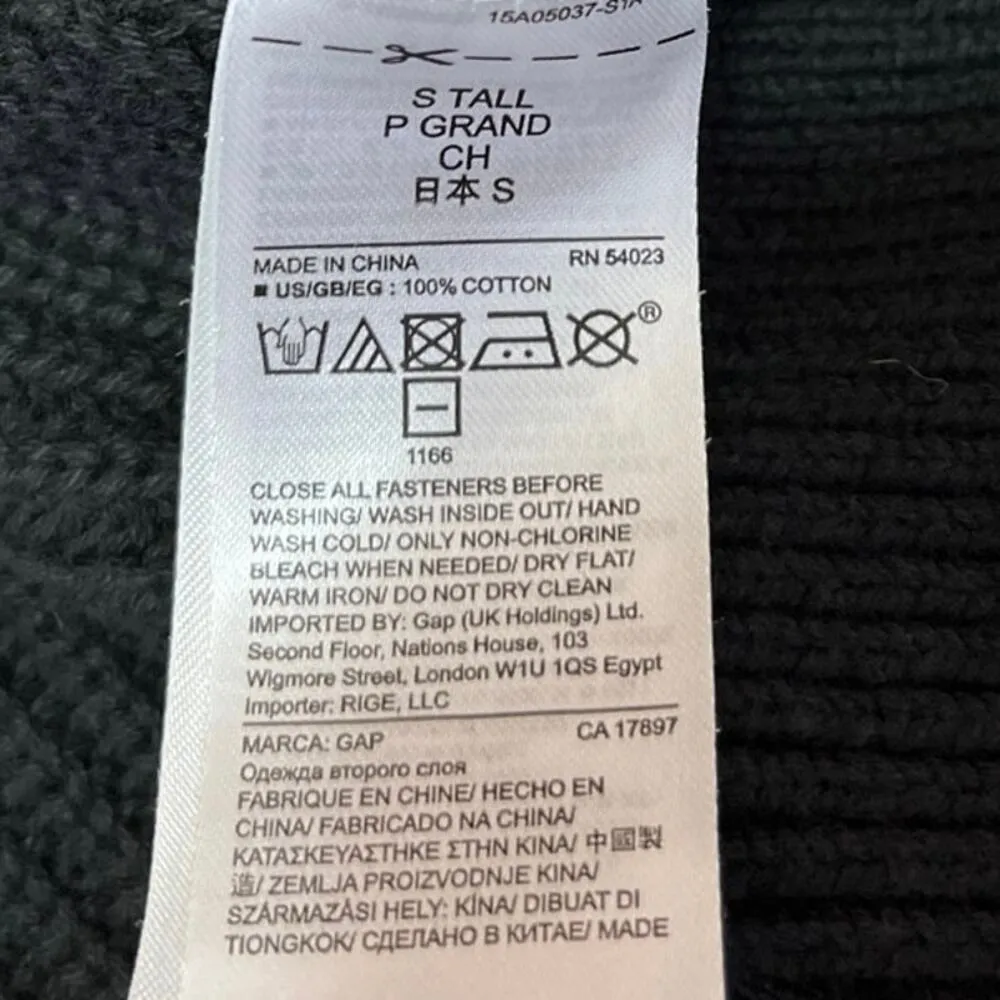 Gap Women's Black Chunky Knit Crewneck Long Sleeve Pullover Sweater Top Size S - Image 5