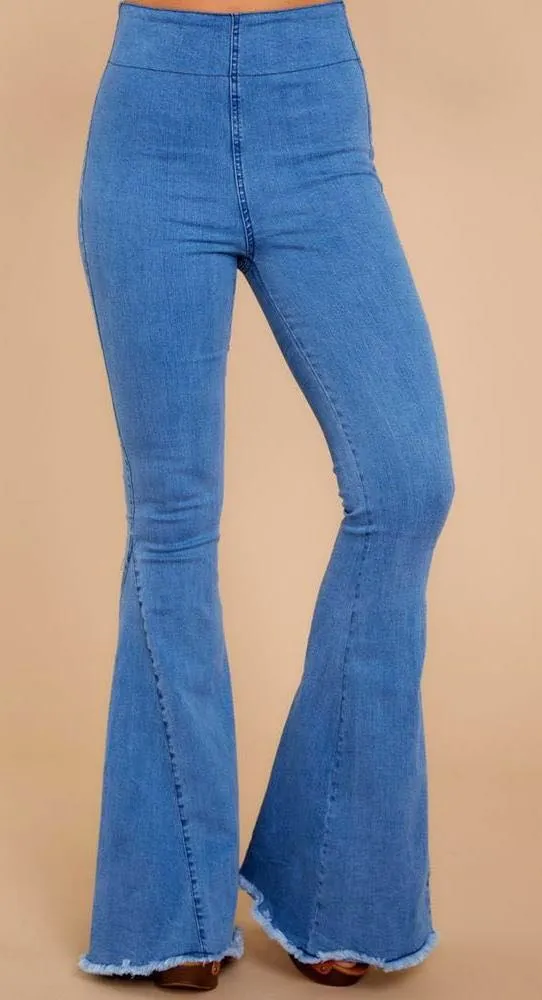 Skylar + Madison Elastic Waist Flare Jeans - Image 9