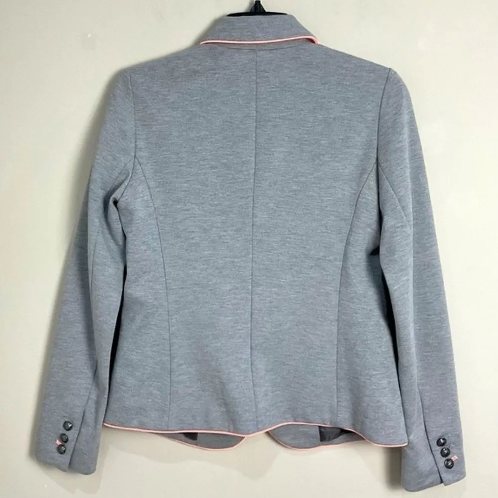 GAP Grey Academy Blazer Ladies Sz 2 Structured Knit Lined Notched Collar - Image 5