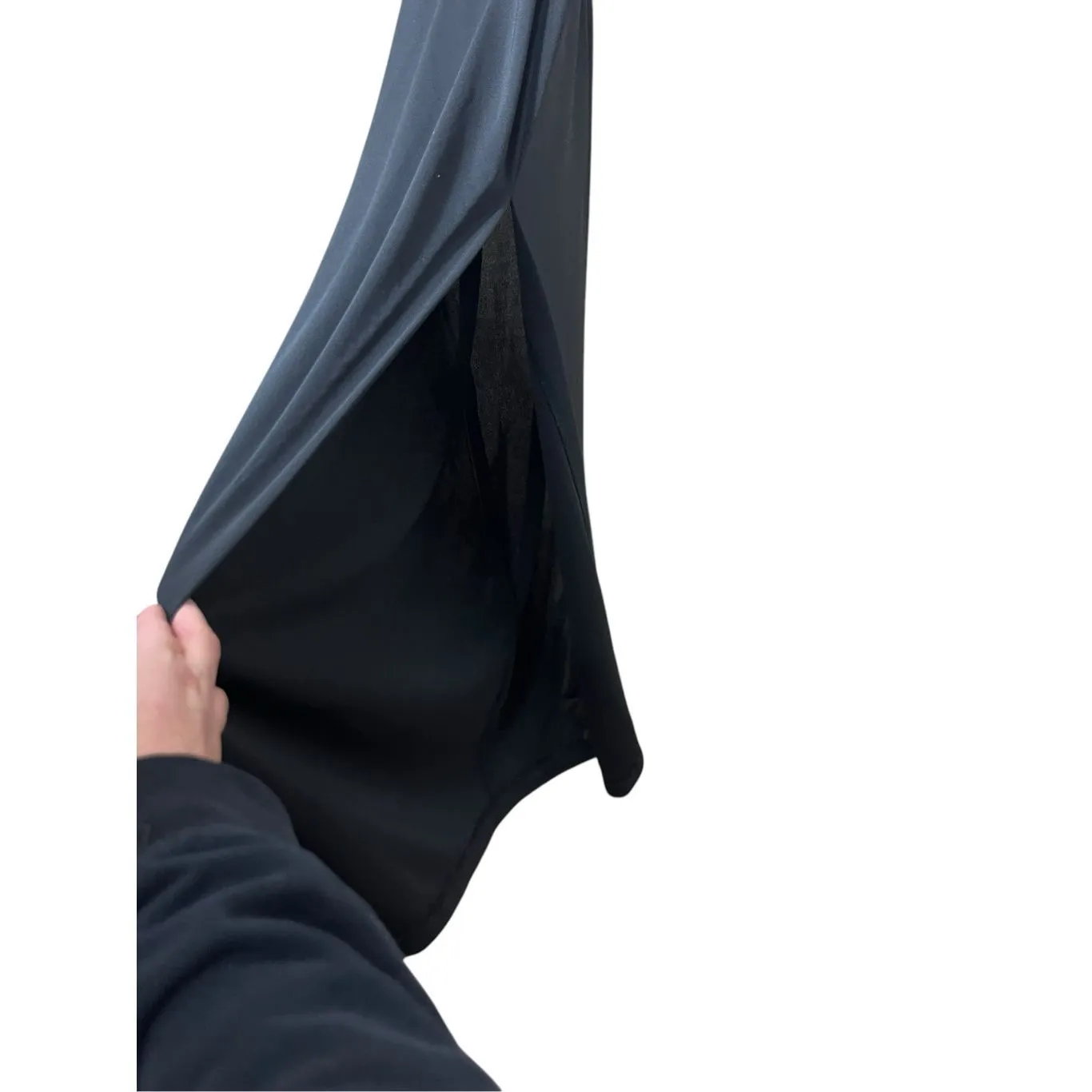 Vintage Arianna By Rachel‎ Kaye Y2K Black Maxi Gown Embroidered Flowers Size 10 - Image 4