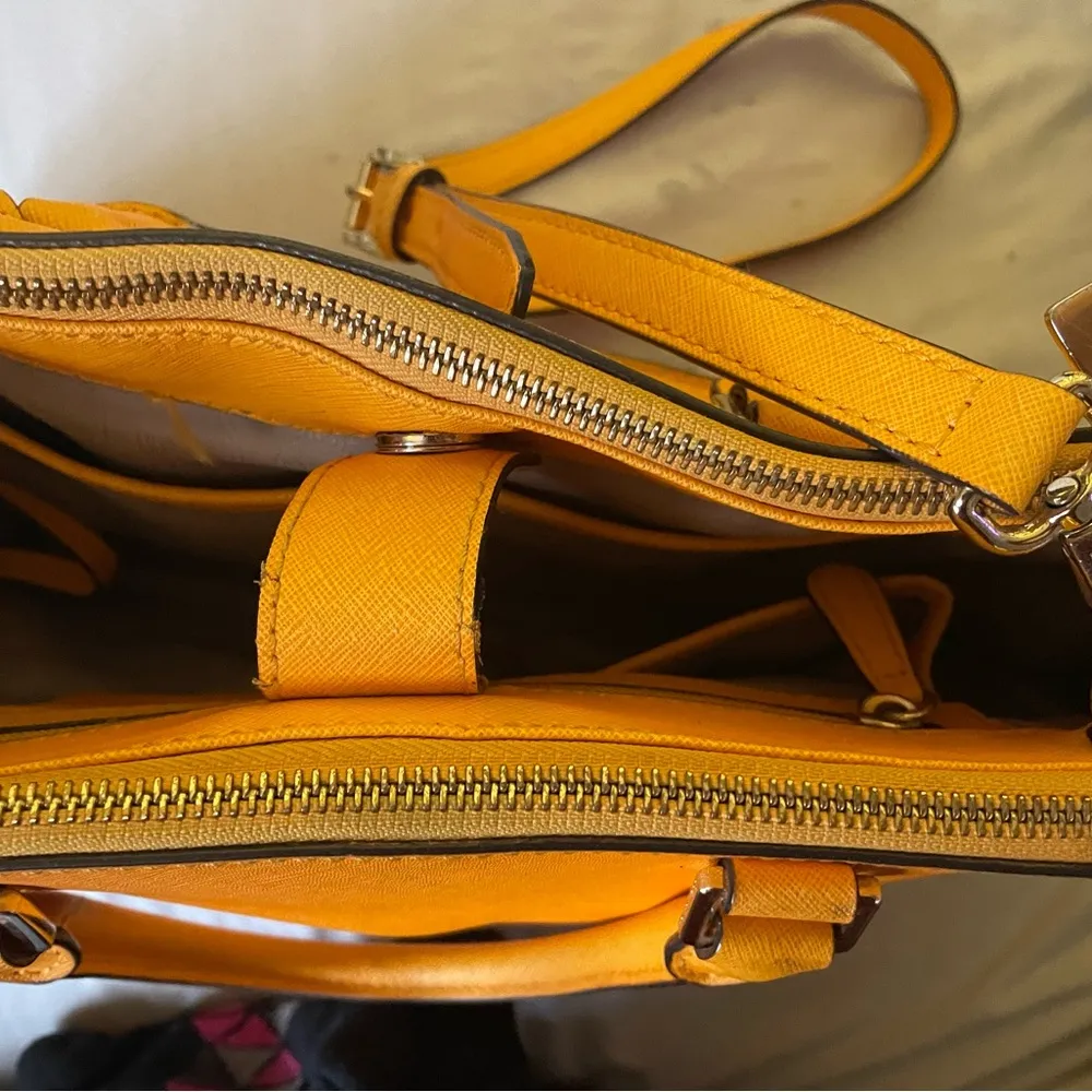 Michael Kors Large Yellpw Sun Saffiano Leather Satchel - Image 4