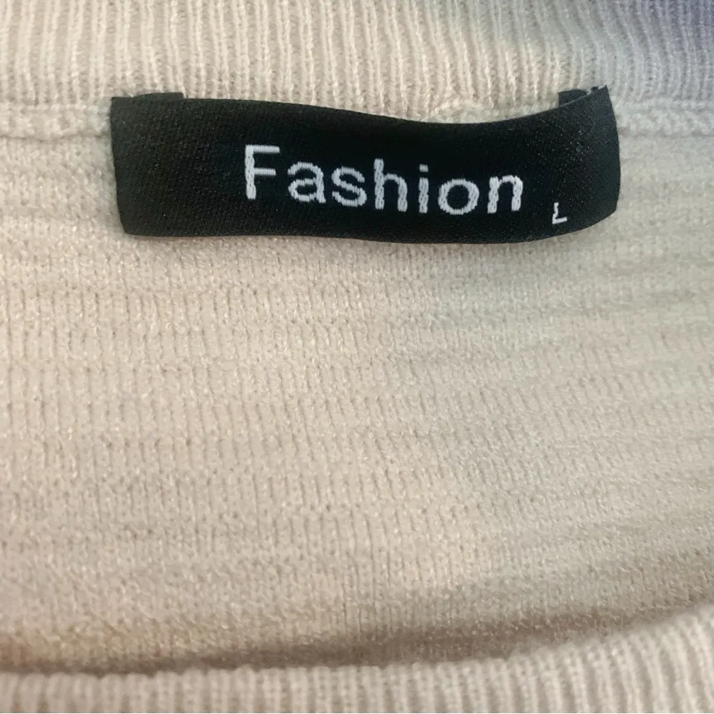 Amazon Fashion Women's Boat Neck Loose Knitted Pullover Sweater L - Image 3