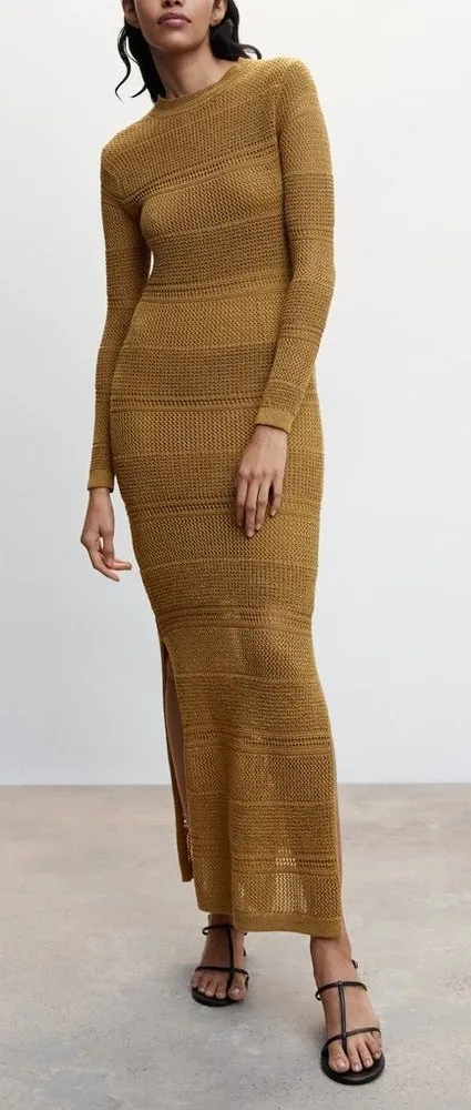 champagne knit dress retroféte Women's Saskia Bandage Knit Dress - White main image 0