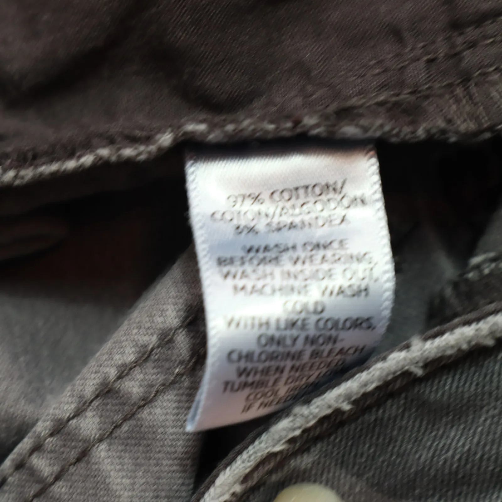 Loft Gray Camo Marisa Skinny Skater Indie Y2K Punk Goth Cotton Ankle Pants 10 - Image 12