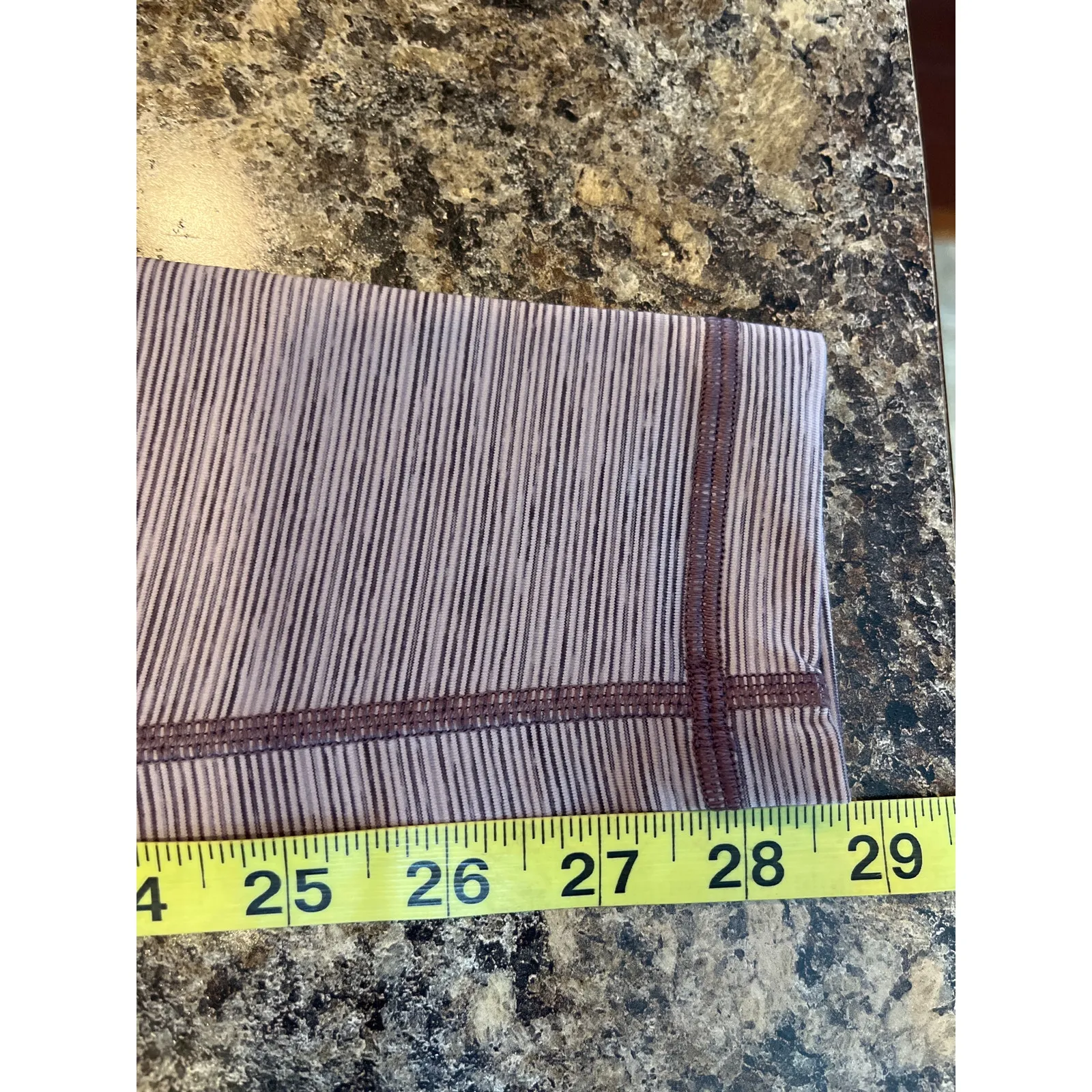 Lululemon Size 2 Wunder Under High Rise Leggings Frosted Mulberry Stripe Look - Image 8