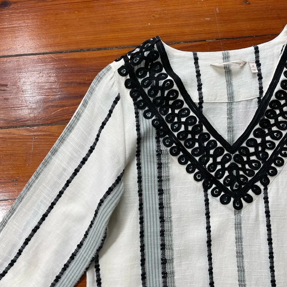 Soft Surroundings Coco De Mer Embroidered Tunic Shift Dress - Size Medium - Image 10