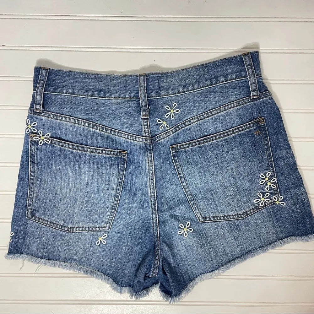 Madewell The Perfect Jean Short Embroidered Daisy Edition Womens 28 369 - Image 8