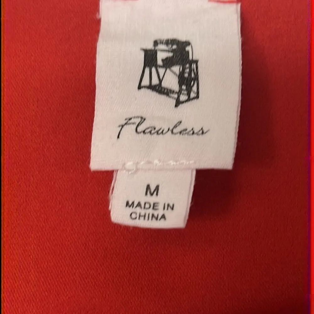 Flawless Red High Low Elbow Sleeve Pullover Blouse with a Curved Hemline- Med - Image 9