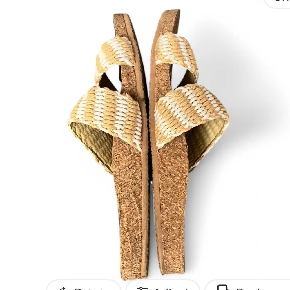 Billabong Women Sandals Sz 9 Beige Beach Boho Coastal Nautical Braided Rope - Image 7