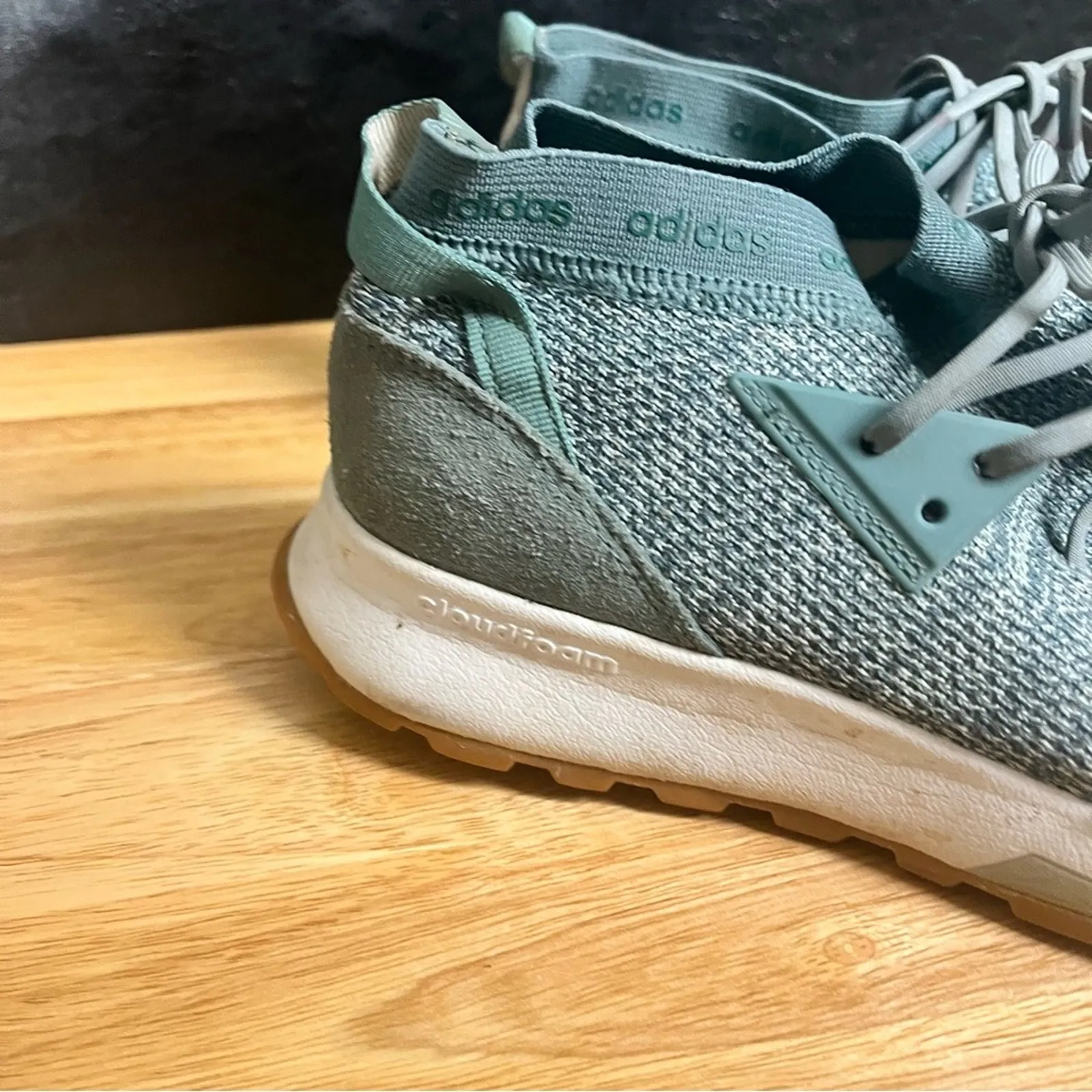 Adidas Green Cloudfoam Quesa‎ Sneakers Size 9 - Image 6