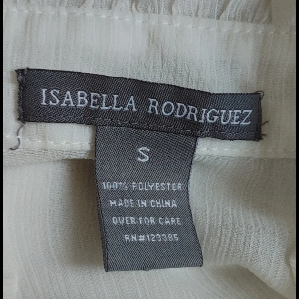 Isabella Rodriguez Cottage Sheer Ruffle Button Blouse - Image 6