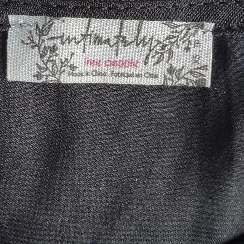 Free People Intimately Black Blouson Brami Lace Cami Cropped Top Size XS - Image 4