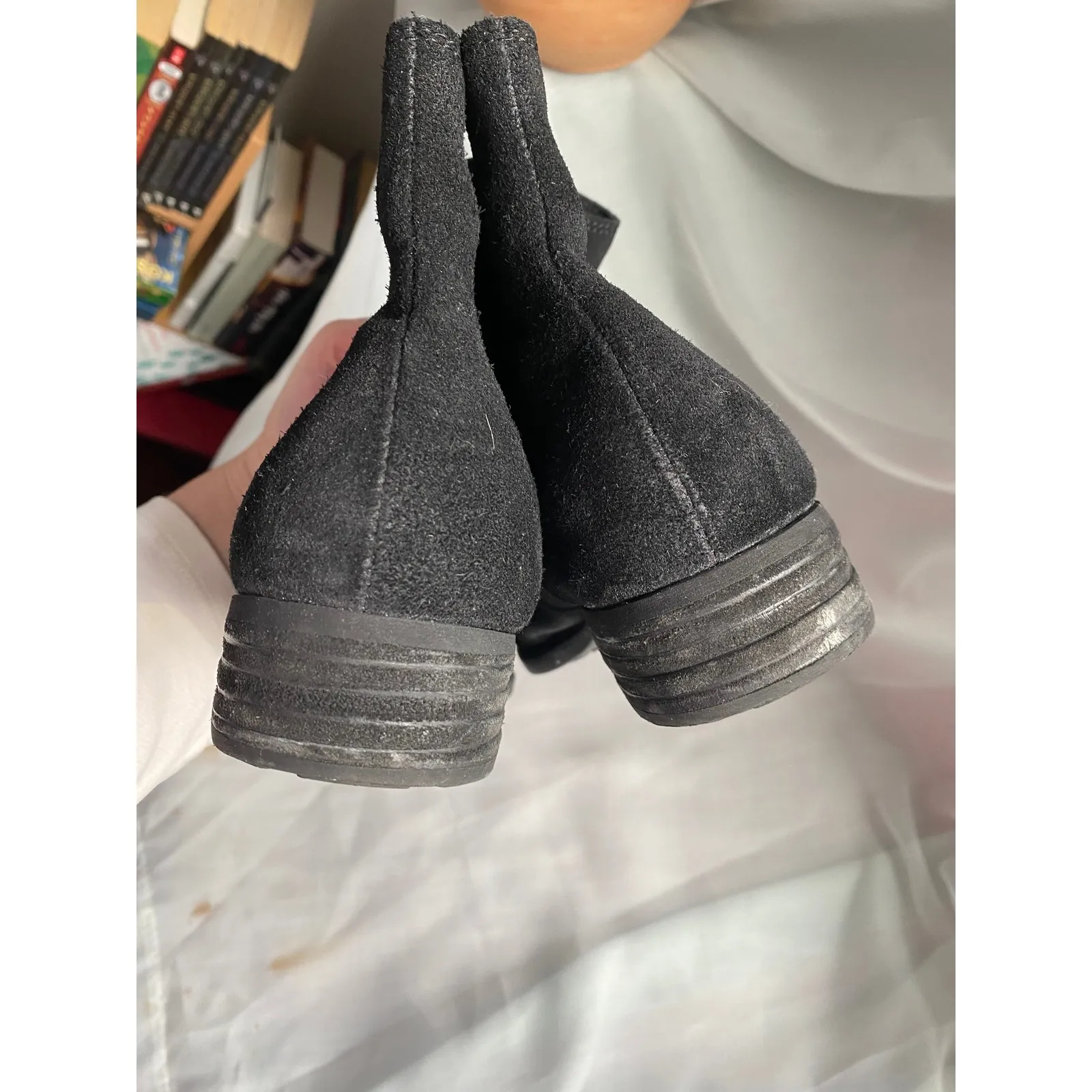 BORN Suede Chelsea Black Ankle Boots 9.5 Boho Western Heritage Capsule Cowgirl - Image 4