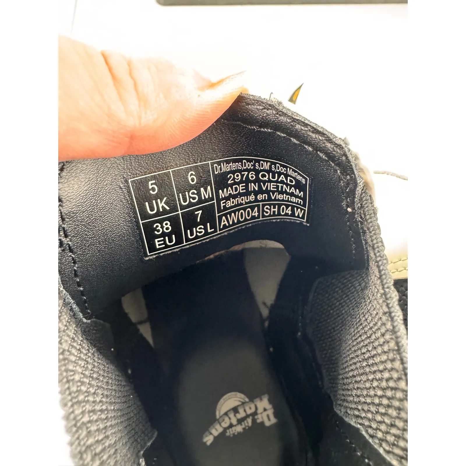 Dr Martens 2976 Quad Platform Chelsea Boots White Leather Womens Size 6 US - Image 5