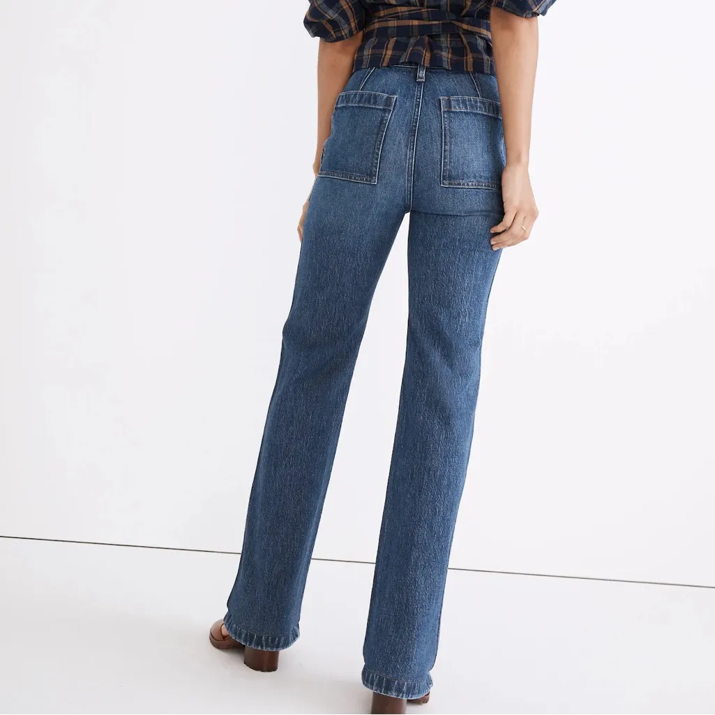 Madewell 11" High-Rise Flare Jeans in Whitethorn Wash: Workwear Edition 31 - Image 2