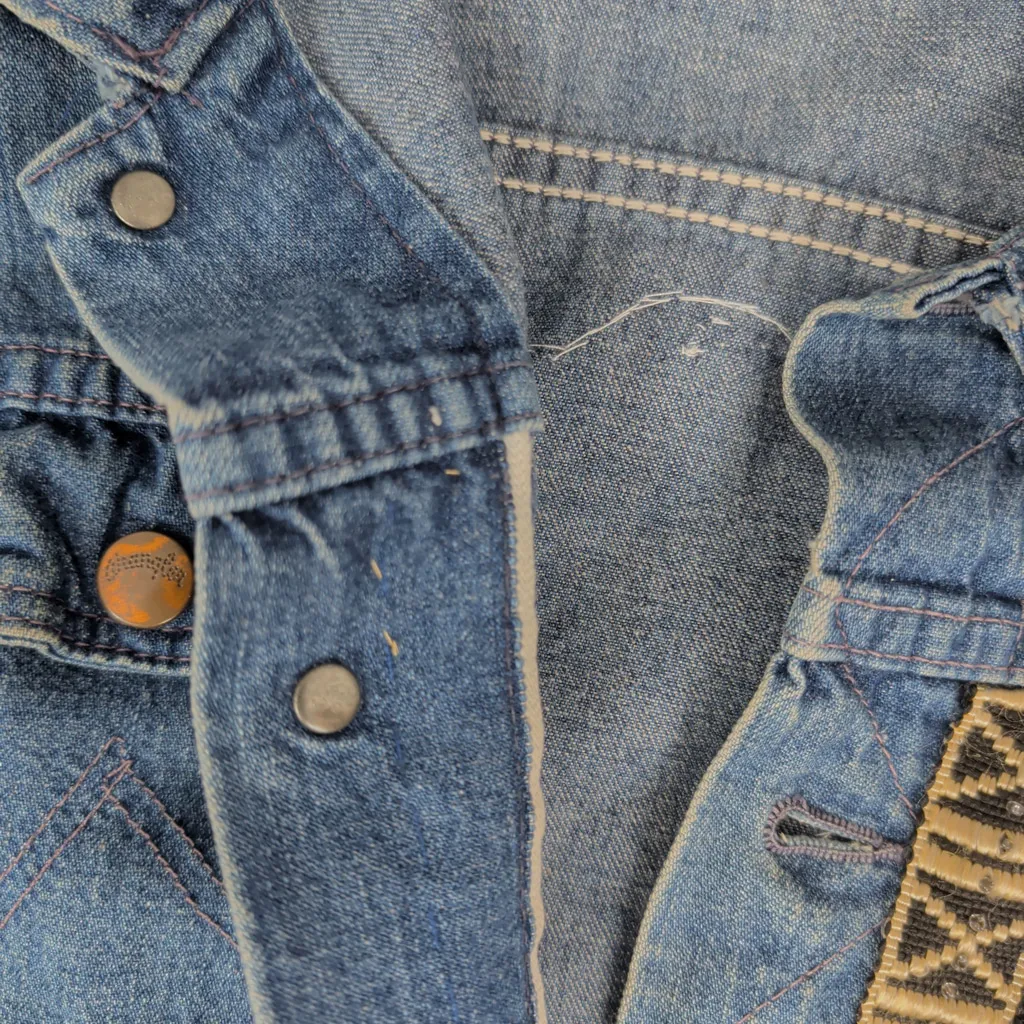 Vintage Selvedge Denim Embellished Wrangler Jacket - Image 7
